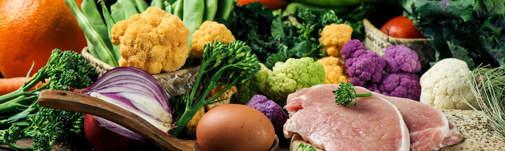 Vegetables, cutlets, eggs and more